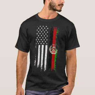 Camiseta Bandera afgana americana