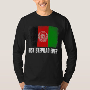 Camiseta Bandera afgana angustiada mejor padrastro jamás ma