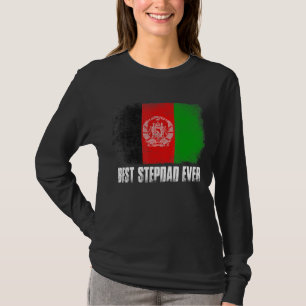 Camiseta Bandera afgana angustiada mejor padrastro jamás ma