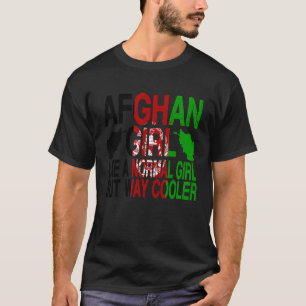 Camiseta Bandera afgana del Chica afgano