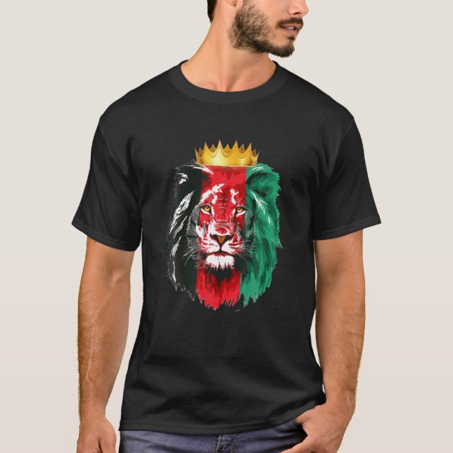 Camiseta Bandera afgana libre de leones (Anverso)