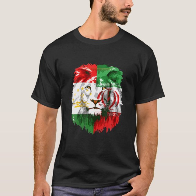 Camiseta Bandera afgana libre de leones (Anverso)