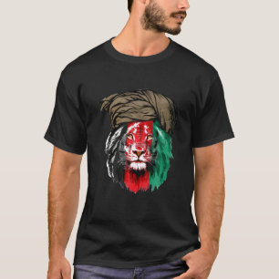 Camiseta Bandera afgana libre de leones