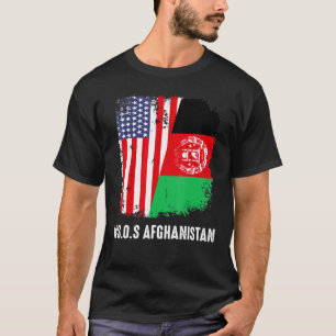 Camiseta Bandera afgana libre Sos Afganistán Afganistán