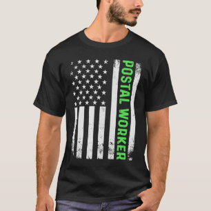 Camiseta Bandera afligida de Estados Unidos Postman Mailman