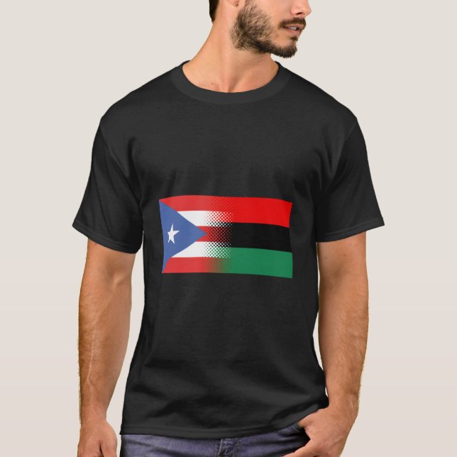 Camiseta Bandera africana de Puerto Rico Afro Boricua (Anverso)