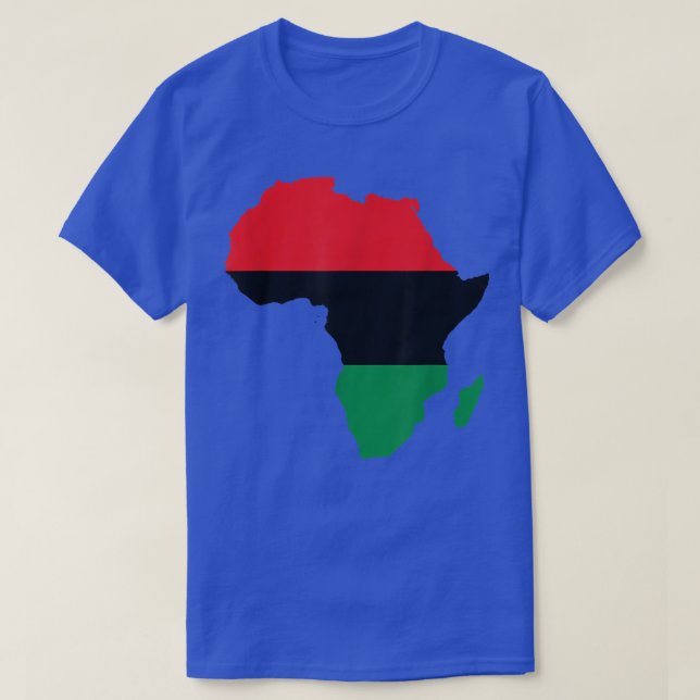 Camiseta Bandera africana panafricana en el mapa de la UNIA (Diseño del anverso)