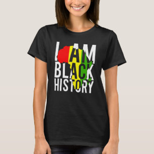 Camiseta Bandera africana Soy Historia Negra Hombres Negros