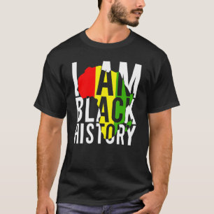 Camiseta Bandera africana Soy Historia Negra Hombres Negros