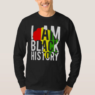 Camiseta Bandera africana Soy Historia Negra Hombres Negros
