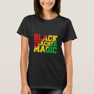 Camiseta Bandera afro mágica del profesor negro - Monto de 