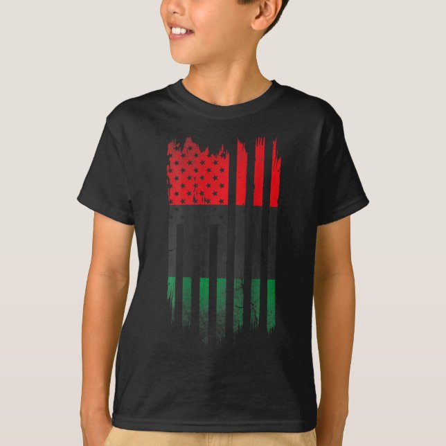 Camiseta Bandera afroamericana 1865 Orgullo de historia neg (Anverso)