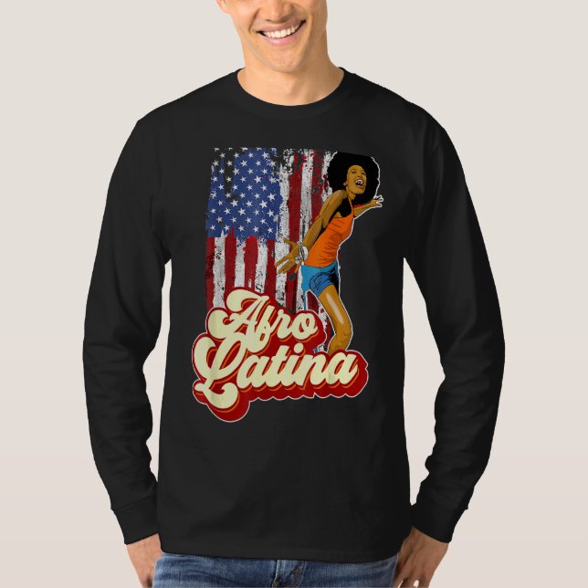 Camiseta Bandera afroamericana América Latina Afro Tee del  (Anverso)