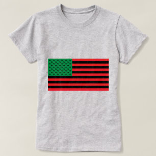 Camiseta Bandera afroamericana (con opción de texto añadido