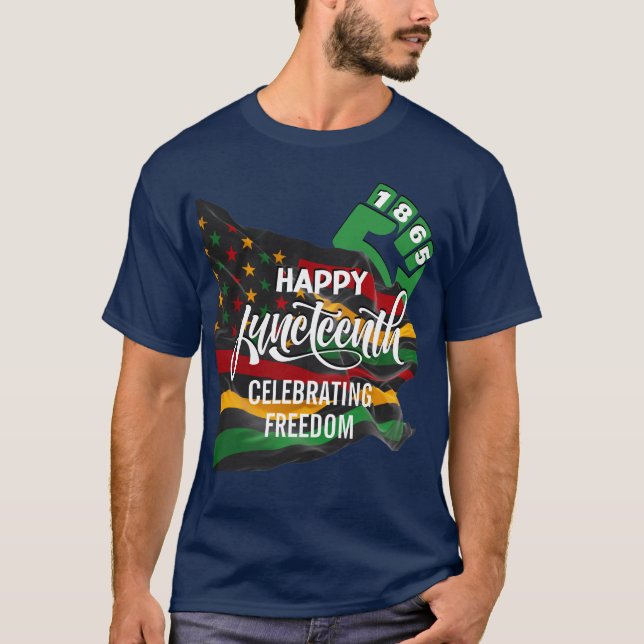 Camiseta Bandera Afroamericana del JUNETEENTH (Anverso)