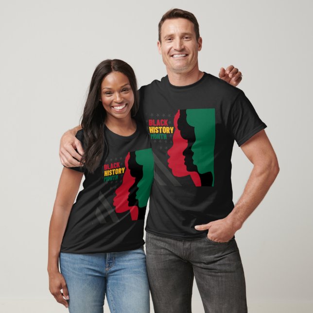 Camiseta Bandera afroamericana en el mes de la historia neg (Unisexo)