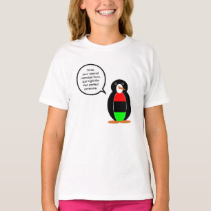 Camiseta Bandera afroamericana hablando de la Sra. Penguin