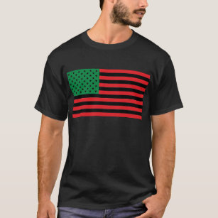 Camiseta Bandera afroamericana - negro y verde rojos
