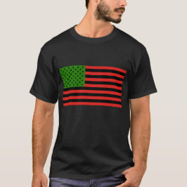 Camiseta Bandera afroamericana - negro y verde rojos