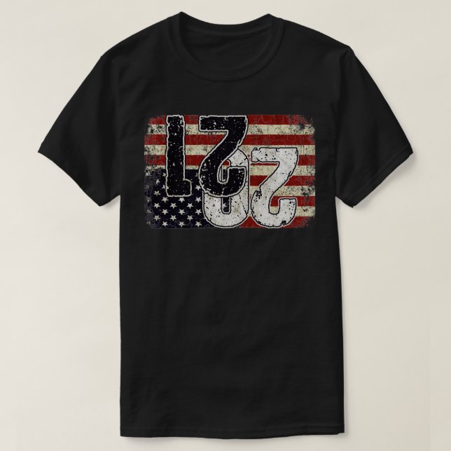 Camiseta Bandera al revés 2021 Estados Unidos en dificultad (Diseño del anverso)