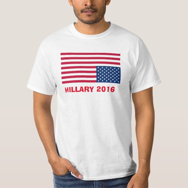 CAMISETA BANDERA AL REVÉS DE HILLARY 2016 (Anverso)