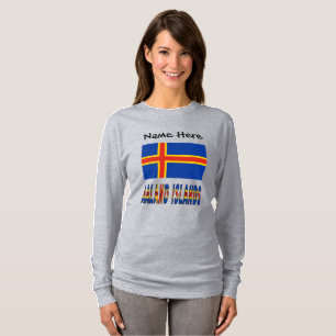Camiseta Bandera Ålander de las Islas Ashland personalizada