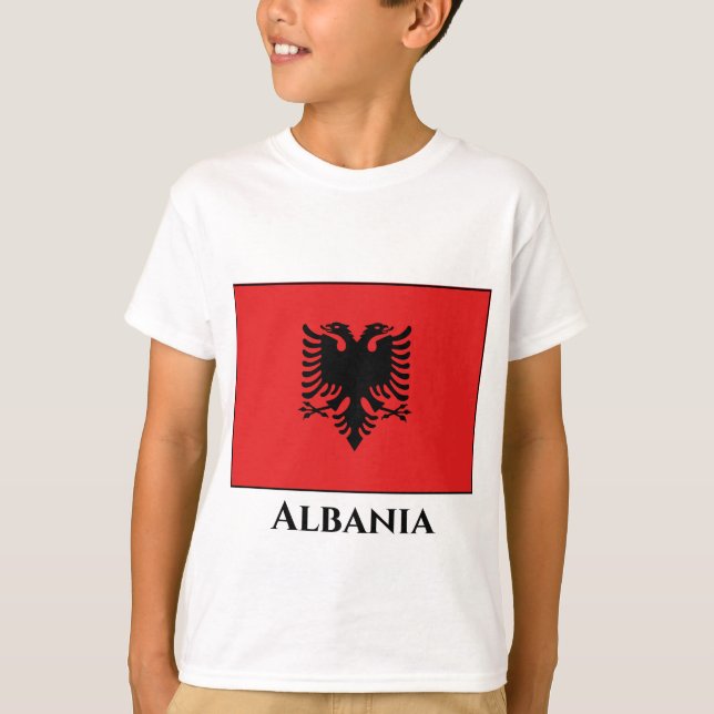 Camiseta Bandera albanesa (Anverso)