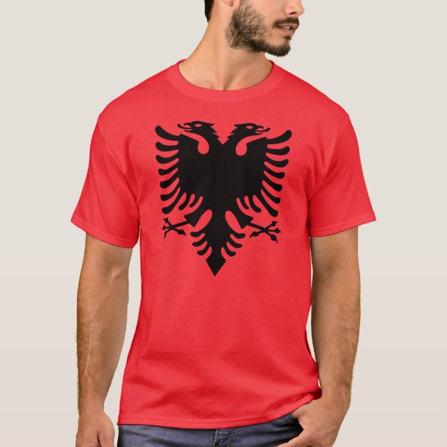Camiseta Bandera albanesa (Anverso)