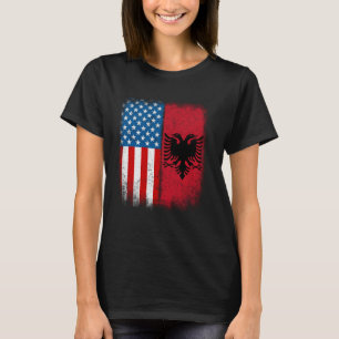 Camiseta Bandera albanesa estadounidense Albania Flamuri Sh