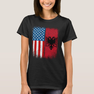 Camiseta Bandera albanesa estadounidense Albania Flamuri Sh