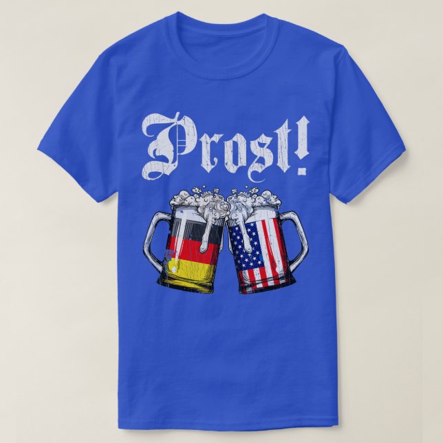 Camiseta Bandera Alemana Americana T Oktoberfest Hombres (Diseño del anverso)