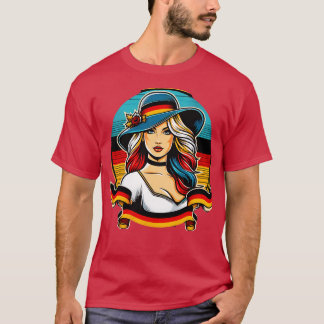Camiseta Bandera alemana Chica para mujeres gérmenes patrió