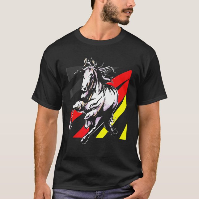 Camiseta Bandera Alemana de Caballos en Caballo Deportivo E (Anverso)