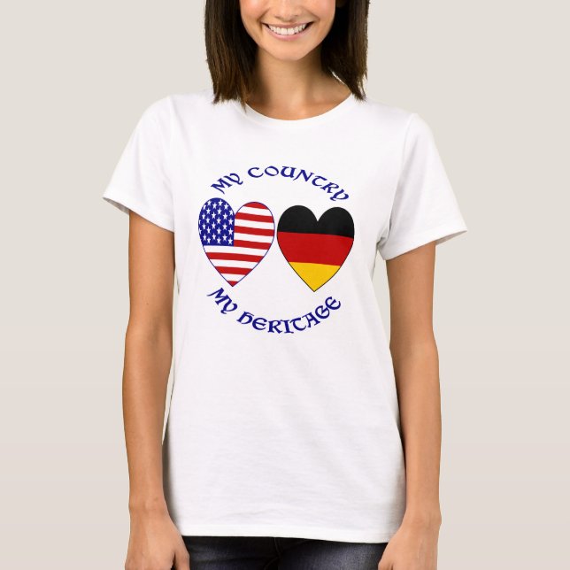 Camiseta Bandera alemana de Estados Unidos acusa a las muje (Anverso)