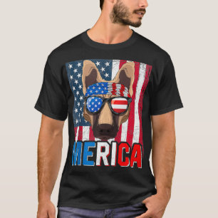 Camiseta Bandera alemana de pastor Merica 4 de julio Perro 
