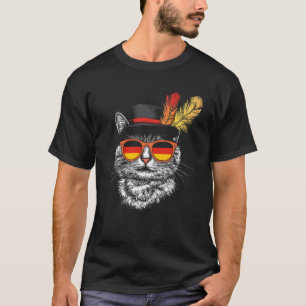 Camiseta Bandera alemana de un gato bonito Oktoberfest diss
