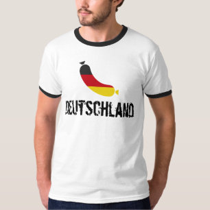 Camiseta Bandera alemana en una salchicha, el wurst del