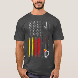 Camiseta Bandera alemana estadounidense, cerveza de barril,