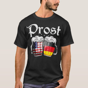 Camiseta Bandera alemana estadounidense Cerveza Prost Oktob