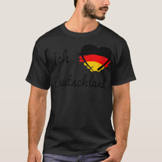 Camiseta Bandera alemana femenina Ich Liebe Deutschland I L