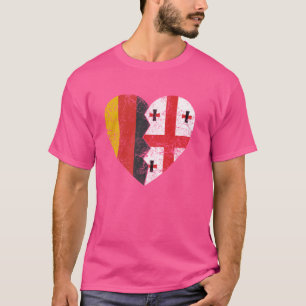 Camiseta Bandera alemana georgiana Corazón Alemania Bandera