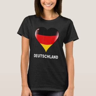 Camiseta Bandera Alemana I Love Heart Deutsch Ge