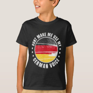 Camiseta Bandera alemana _ _ No me obliguen a usar mi voz a