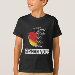 Camiseta Bandera alemana _ _ No me obliguen a usar mi voz a