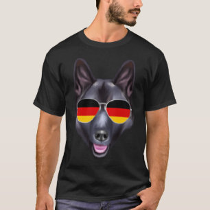 Camiseta Bandera alemana noruega Elkhound Dog Alemania Pock