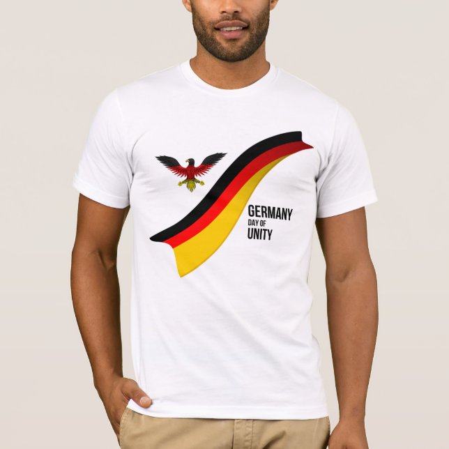 Camiseta Bandera Alemana Patriótica, Día de la Unidad en Al (Anverso)