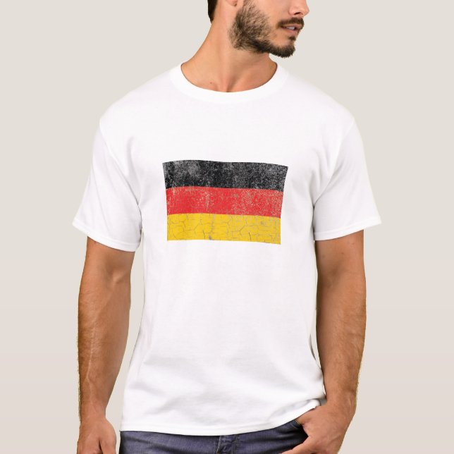 Camiseta Bandera alemana rústica (Anverso)
