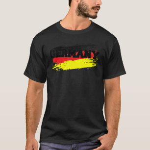 Camiseta Bandera alemana venado angustiada Bandera retro