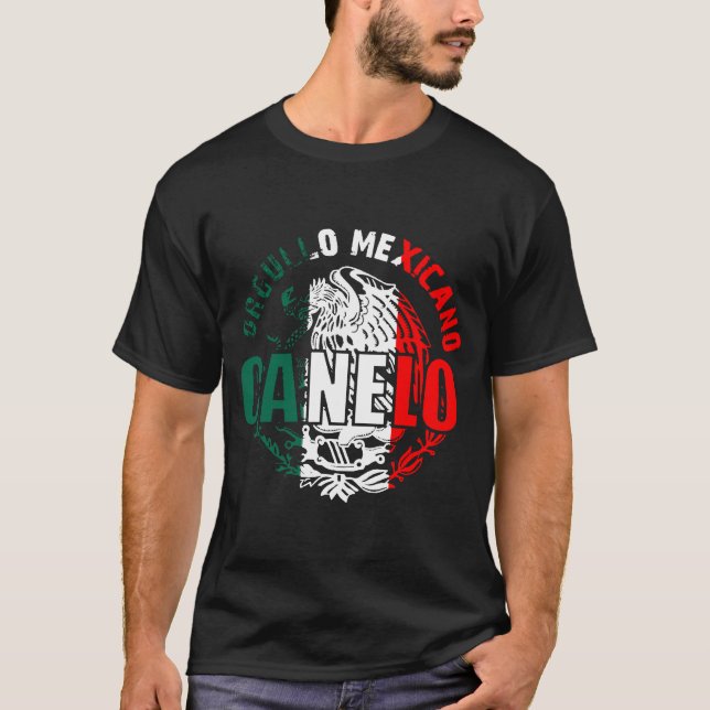 Camiseta Bandera Alvarez de CANELO Men_s México que (Anverso)