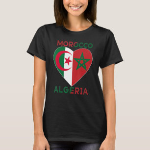 Camiseta Bandera Amar Marruecos Argelia, Amo Marruecos Arge